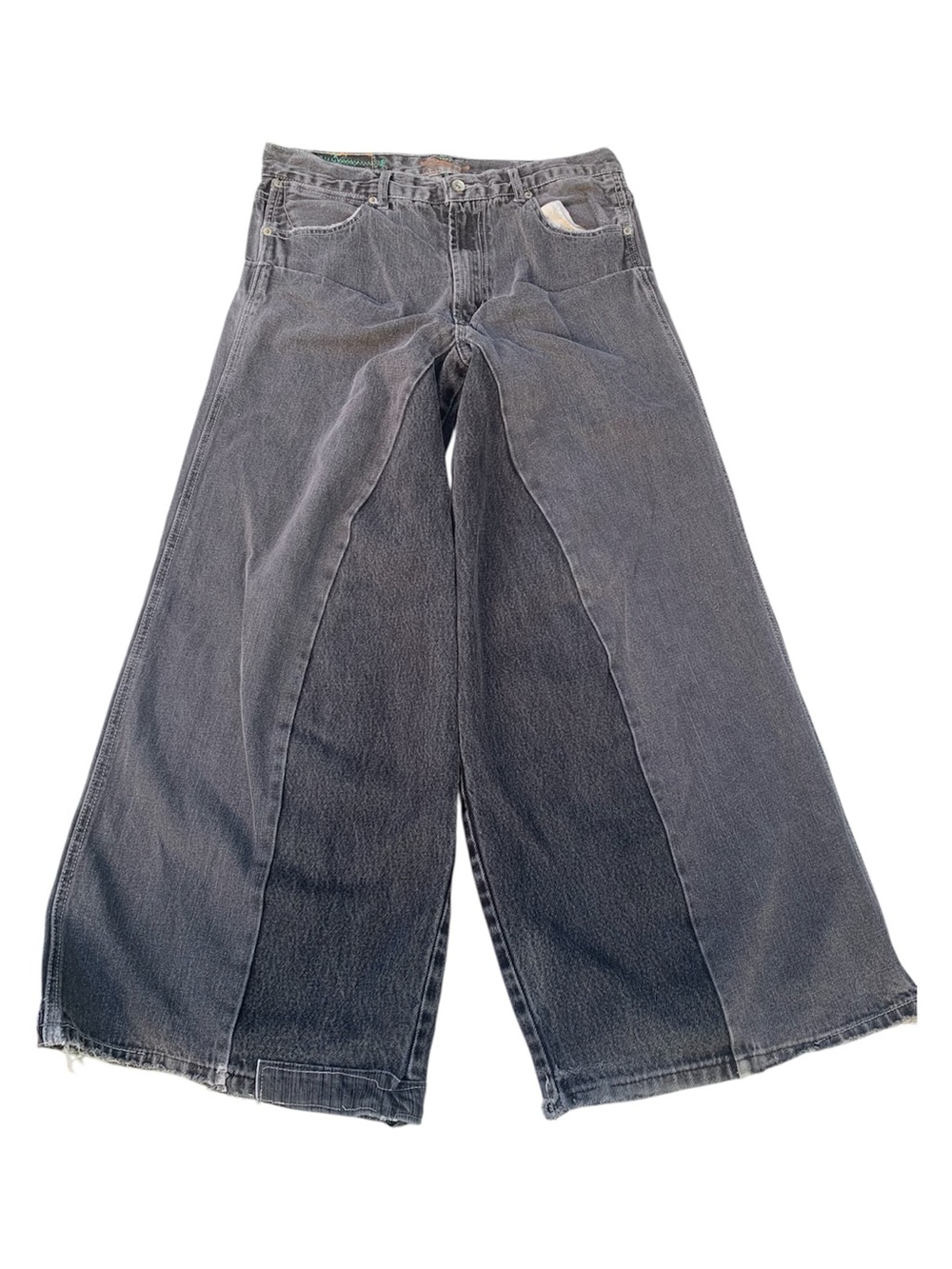 Super baggy custom distressed black jeans